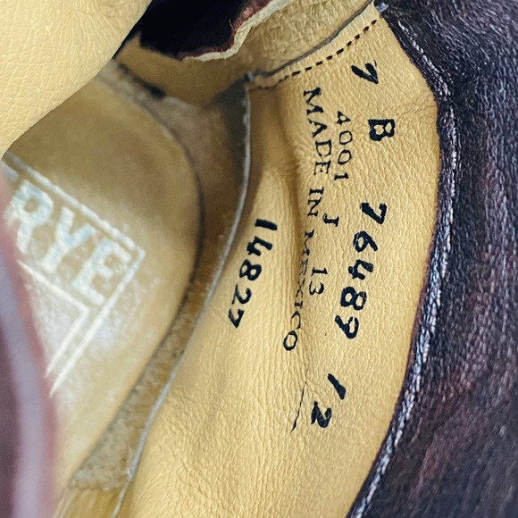 Frye Women's Phillip Military Zip Boot Dark Brown Leather Size 37 - Picture 10 of 10